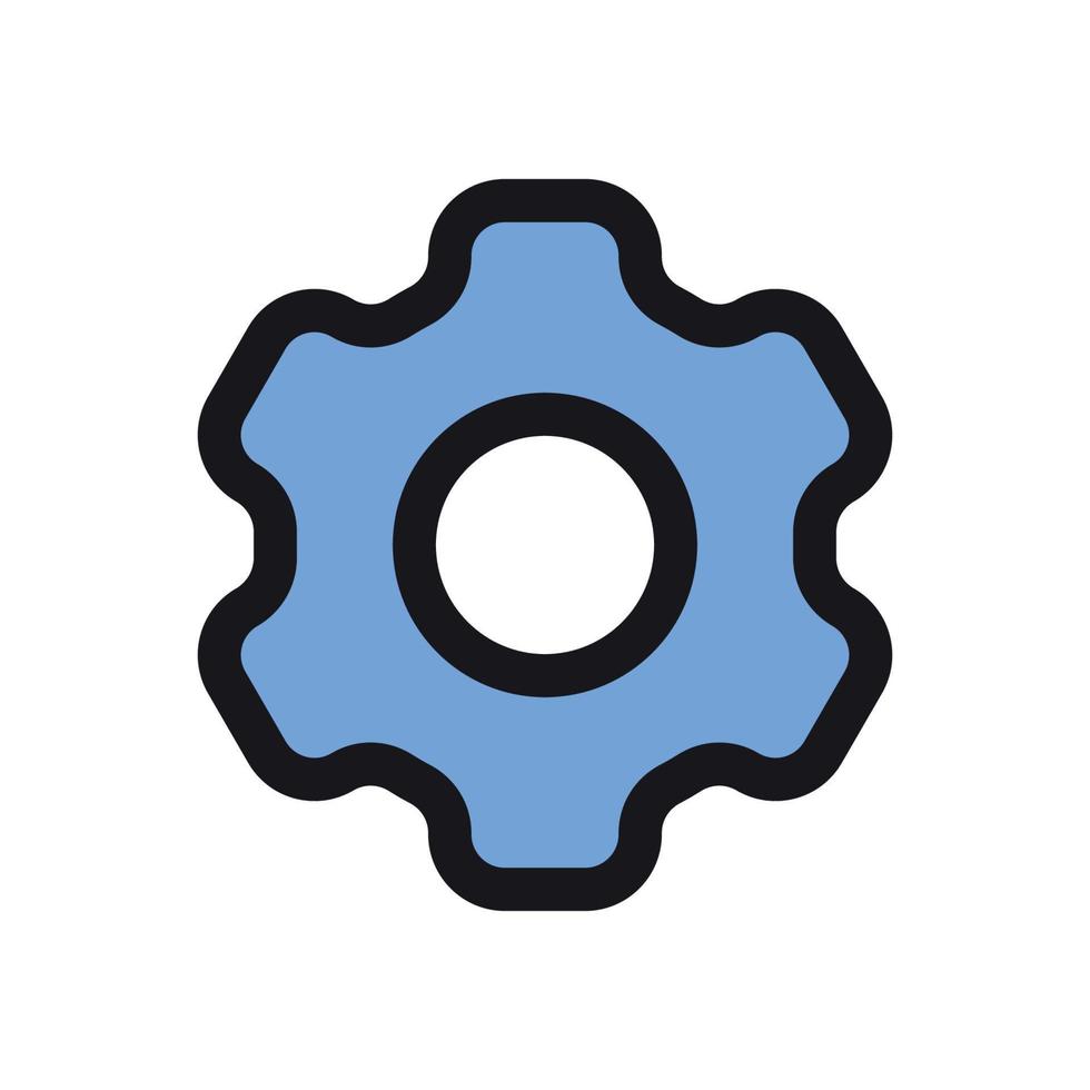Simple vector icon. Flat illustration on a theme gear