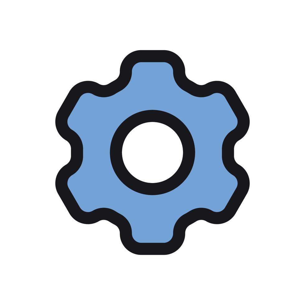 Simple vector icon. Flat illustration on a theme gear