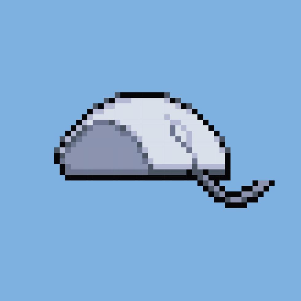 mouse de computadora de ilustración de vector de pixel art completamente editable para desarrollo de juegos, diseño gráfico, afiche y arte.