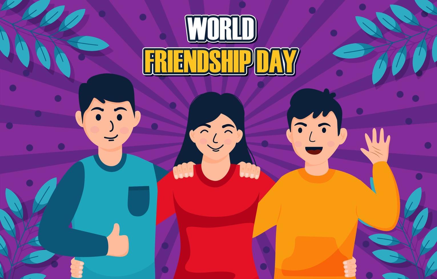 World Friendship Day Concept vector