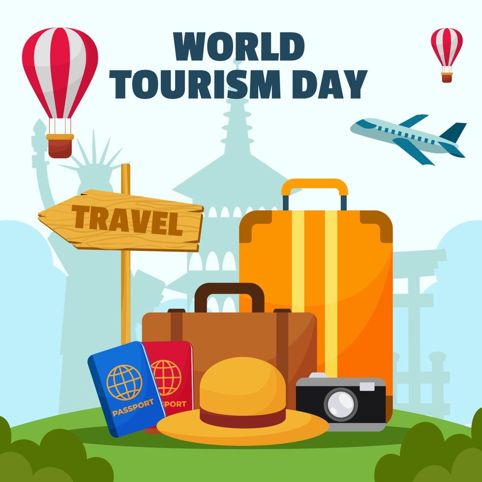 World Tourism Day Background vector