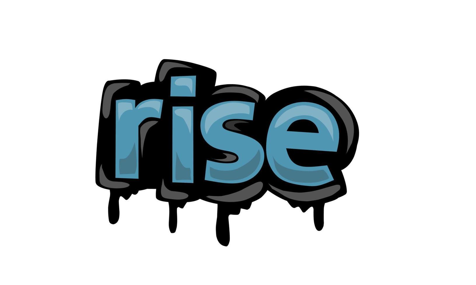 RISE writing vector design on white background