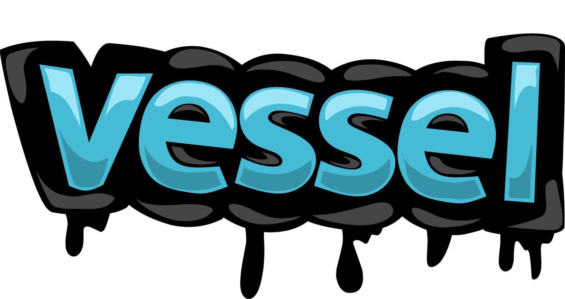 VESSEL writing vector design on white background