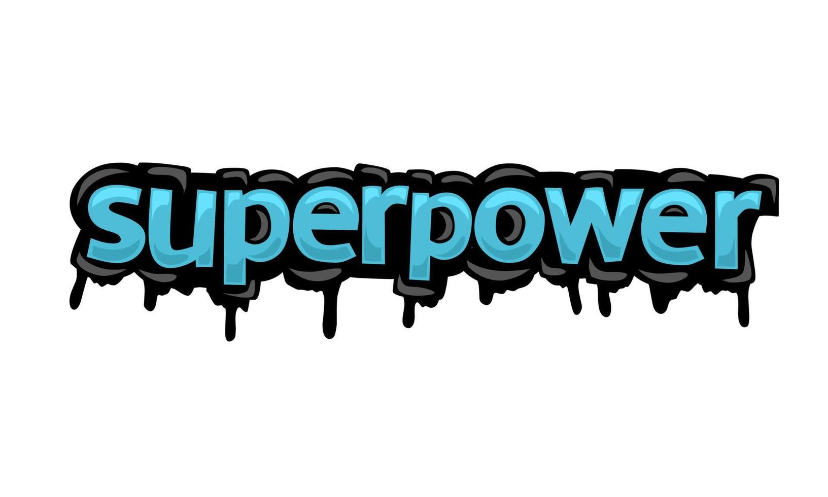 SUPERPOWER writing vector design on white background