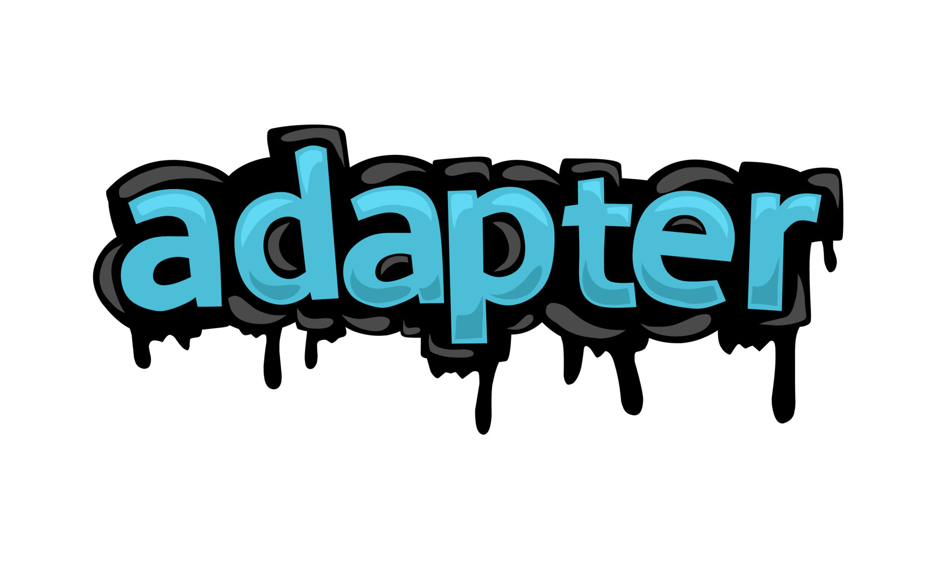 ADAPTER writing vector design on white background 8290614 Vector Art at