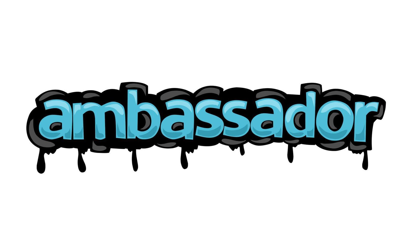 AMBASSADOR writing vector design on white background