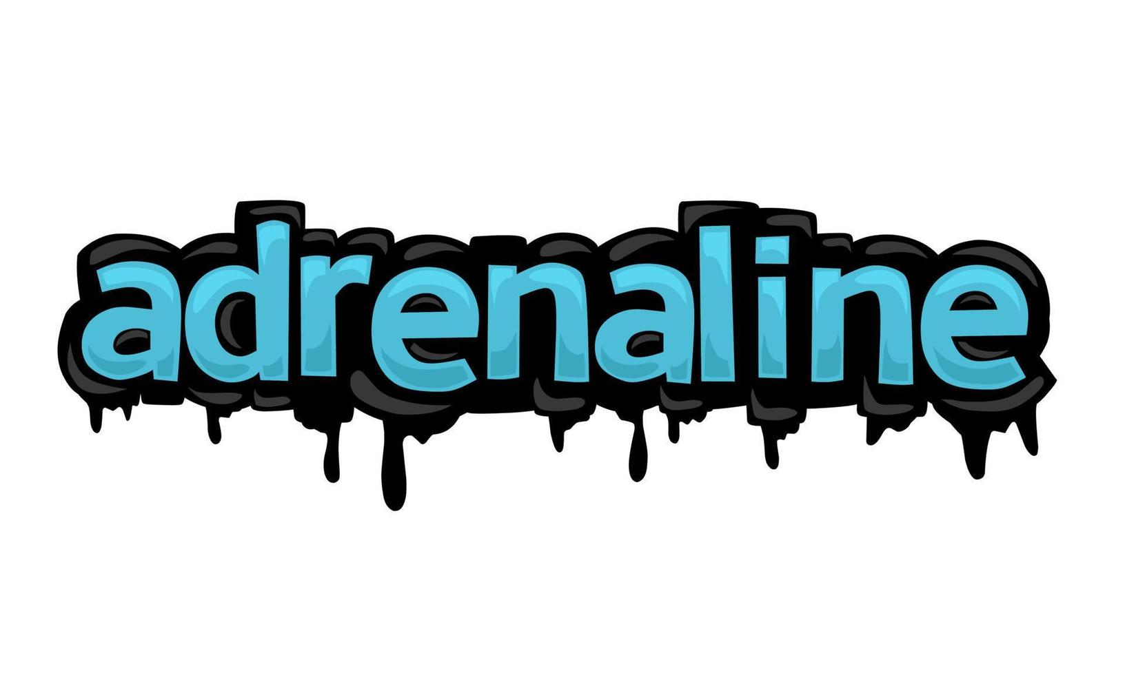 ADRENALINE writing vector design on white background