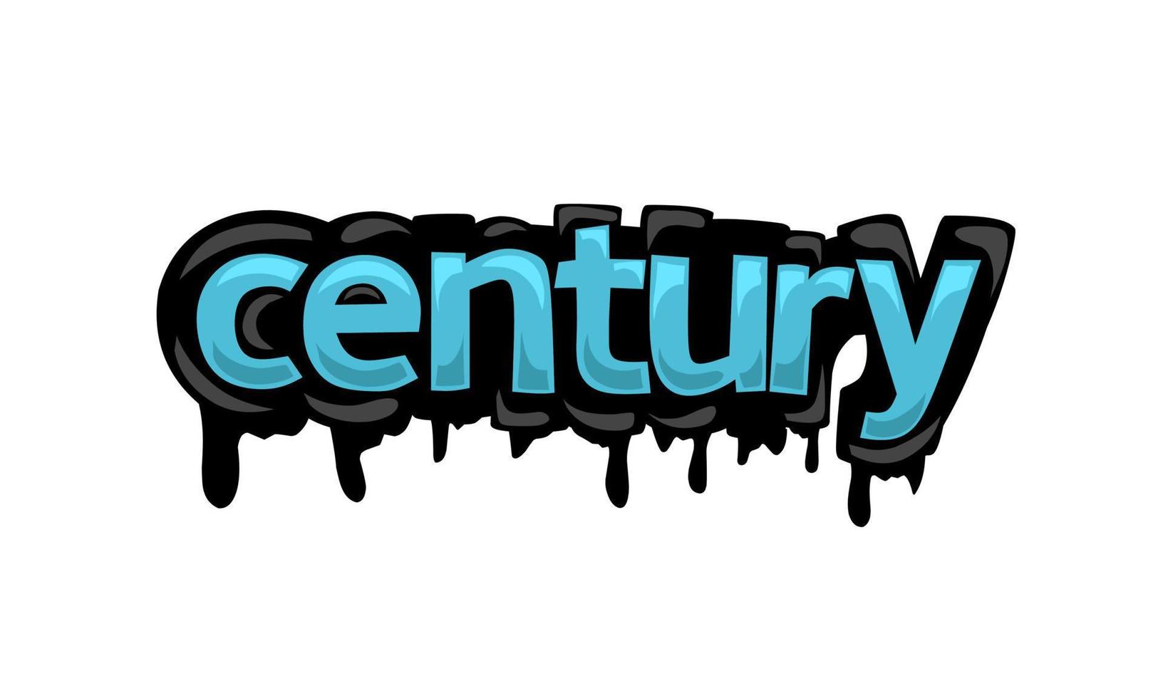 CENTURY writing vector design on white background