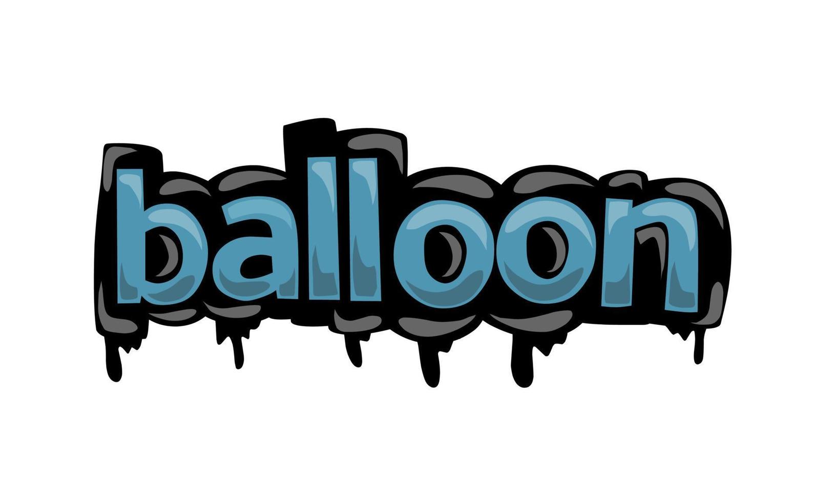 BALLOON writing vector design on white background