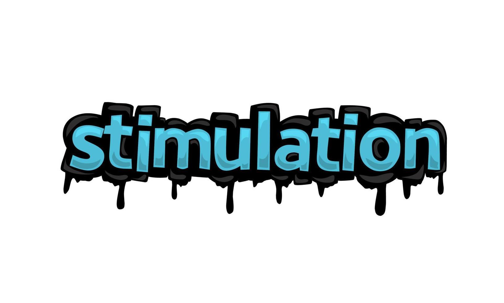 STIMULATION writing vector design on white background