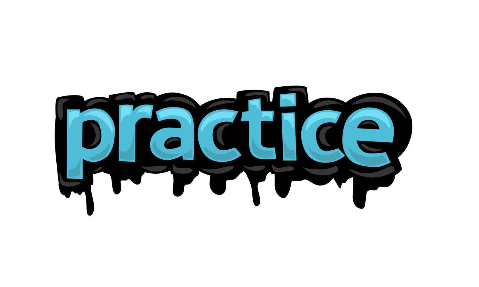 PRACTICE writing vector design on white background