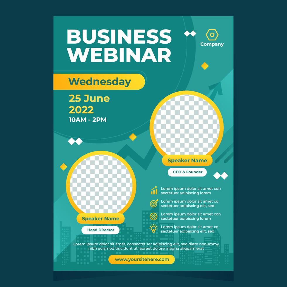 Business Webinar Poster Template vector