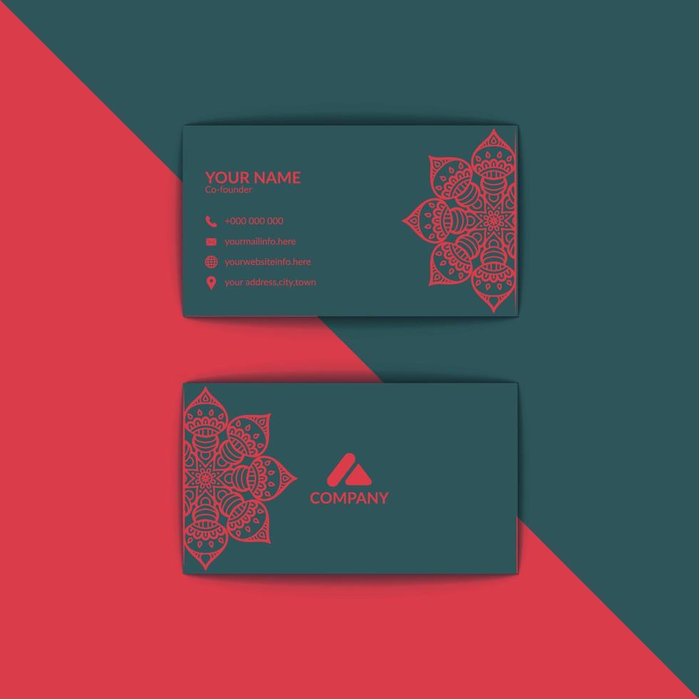 Professional  modern business card design template vector