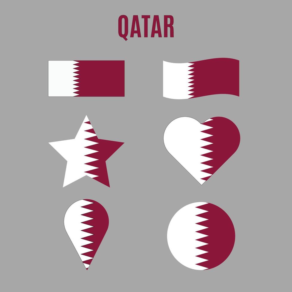 qatar flag symbols vector
