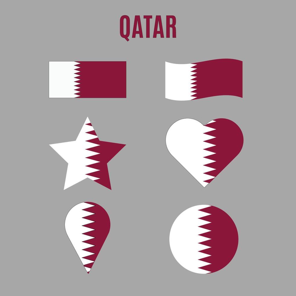 símbolos de la bandera de qatar vector