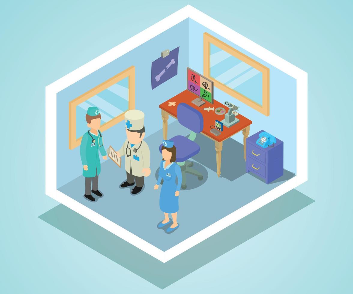 Laboratory concept banner, isometric style vector