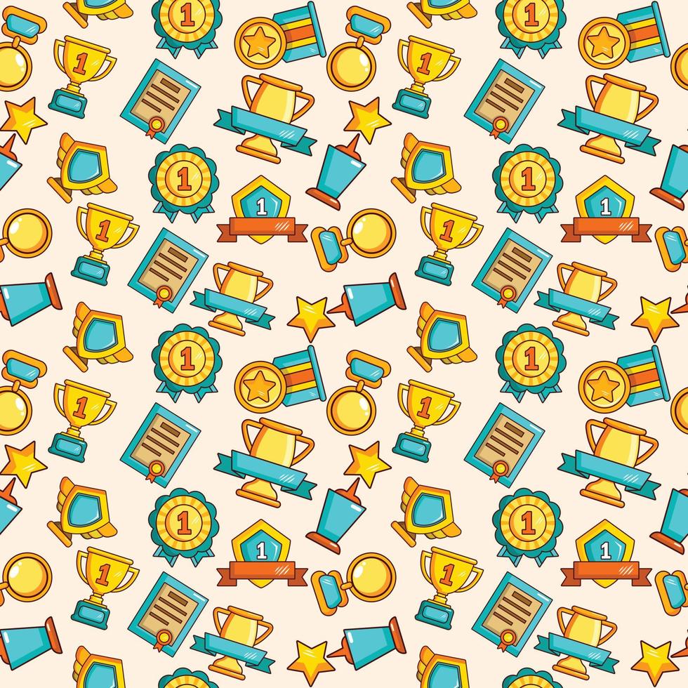 Win pattern seamless, cartoon style vector
