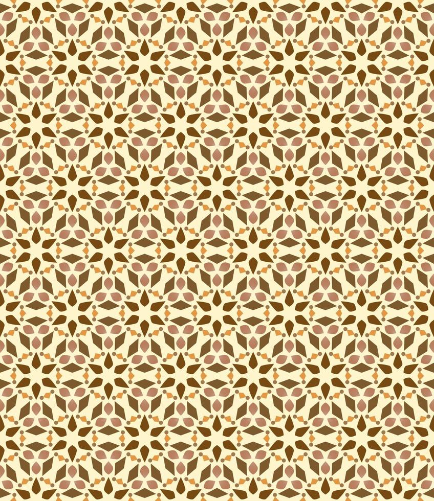 Seamless geometric pattern with flowers. Background vector