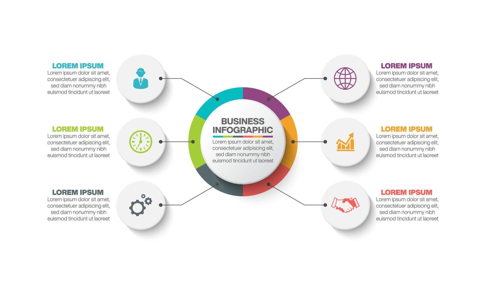 presentación plantilla de infografía empresarial vector