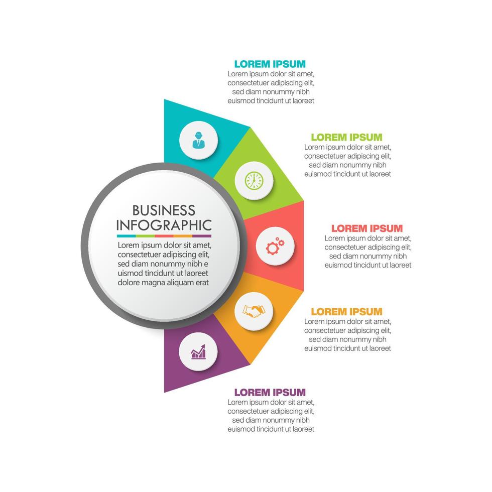 Presentation business infographic template vector