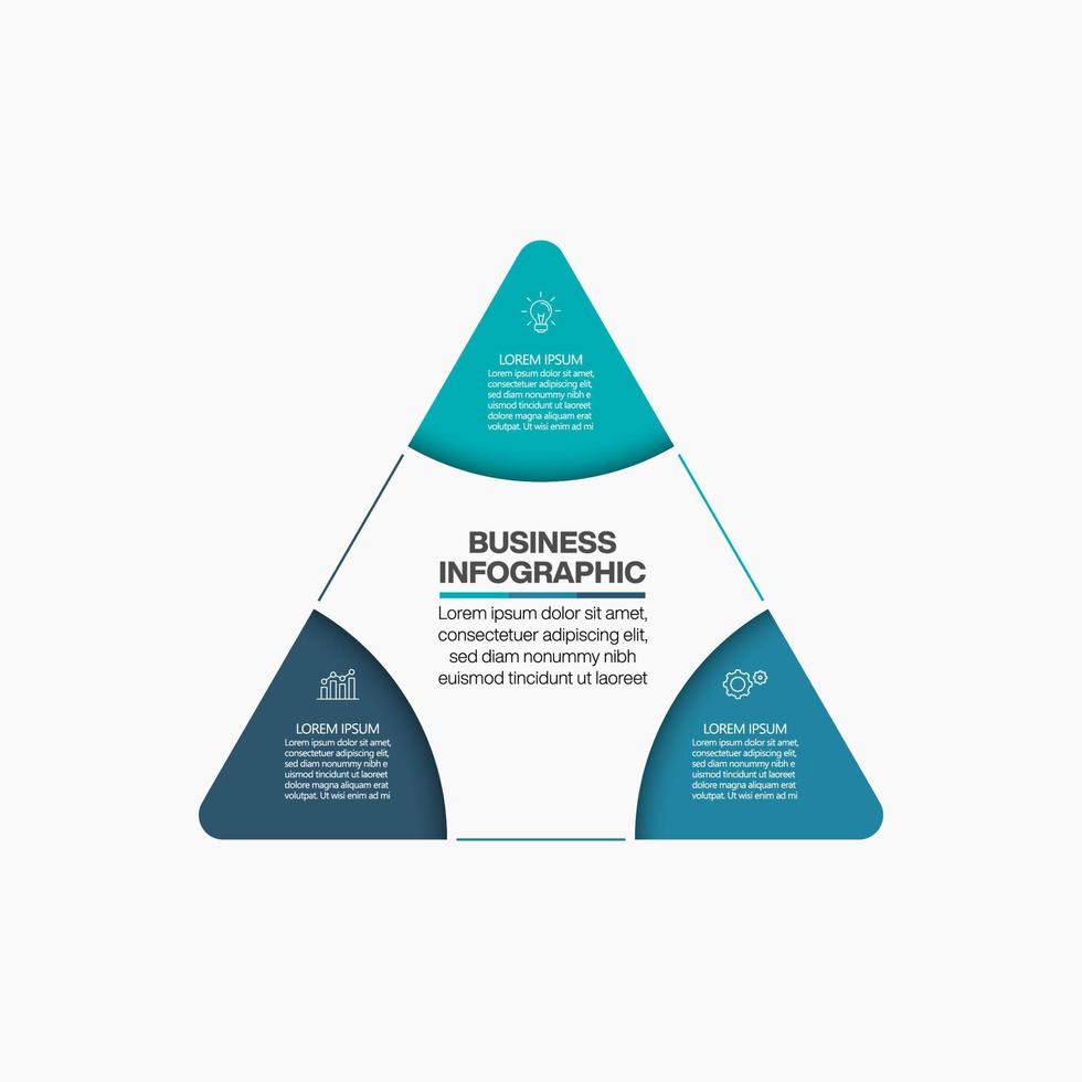 presentación plantilla de infografía empresarial vector