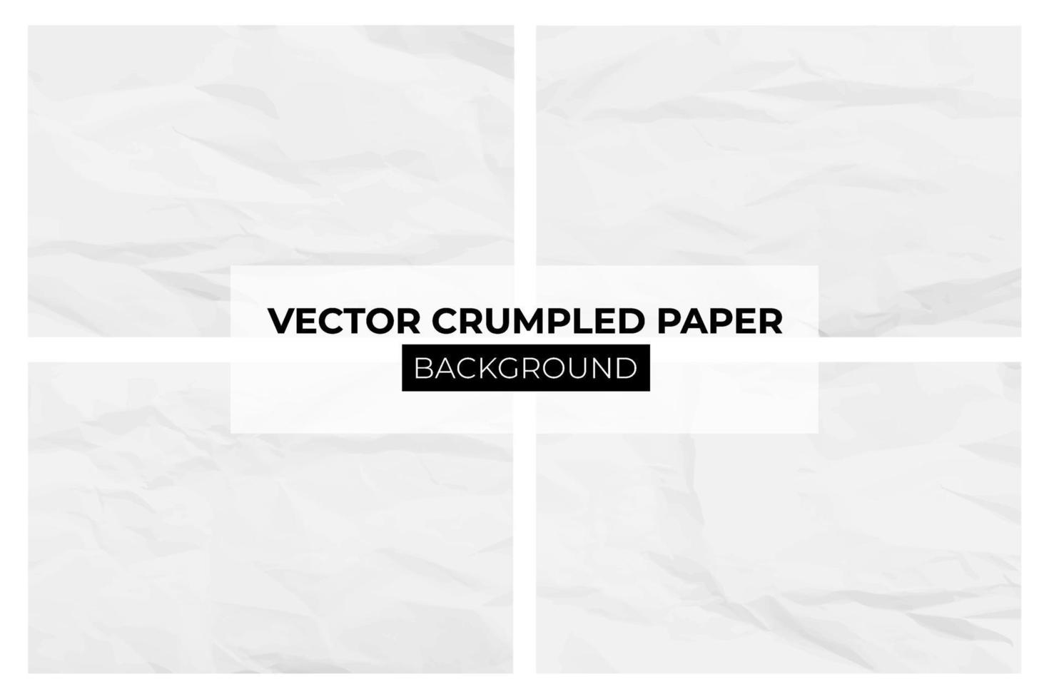 White crumpled blank paper background. Realistic vector background.