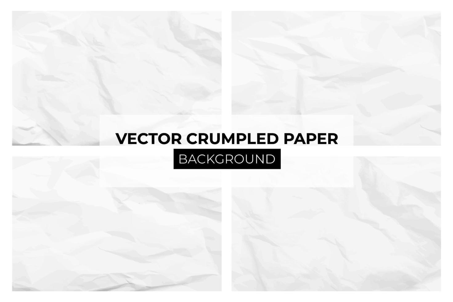 White crumpled blank paper background. Realistic vector background.