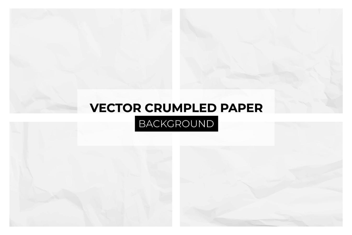 White crumpled blank paper background. Realistic vector background.