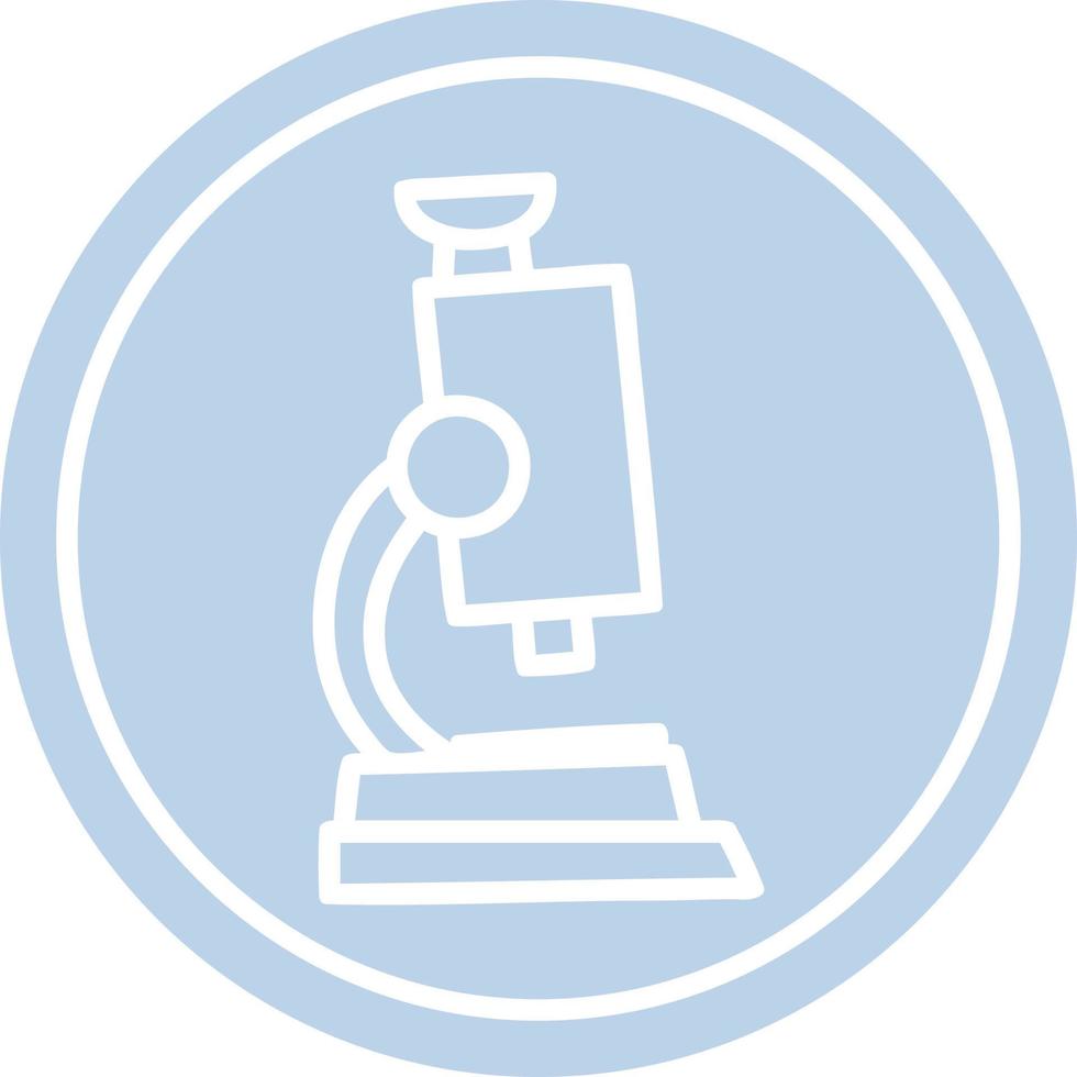 microscope and slide circular icon vector