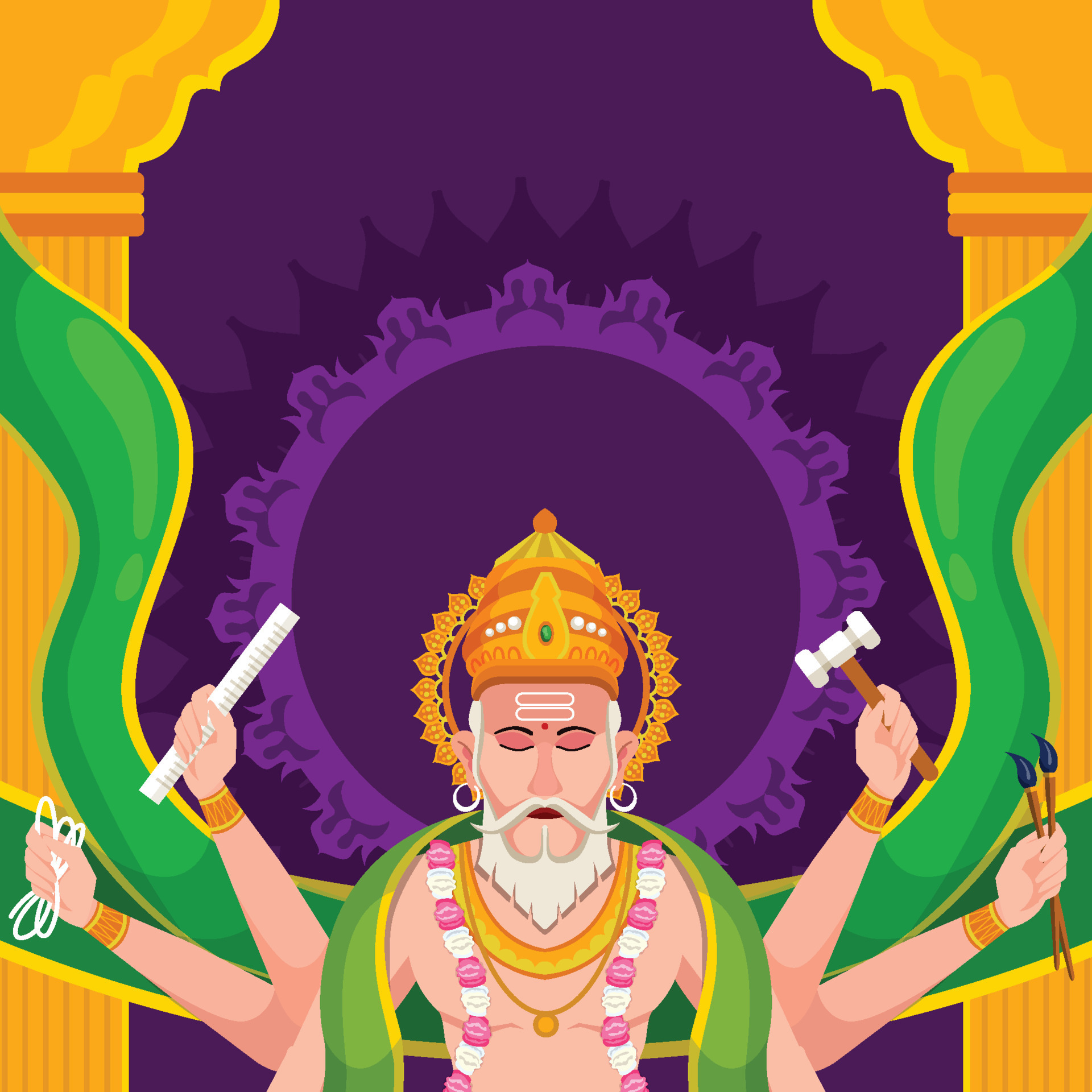 289 Poster Vishwakarma jayanti poster background Vishwakarma puja poster background