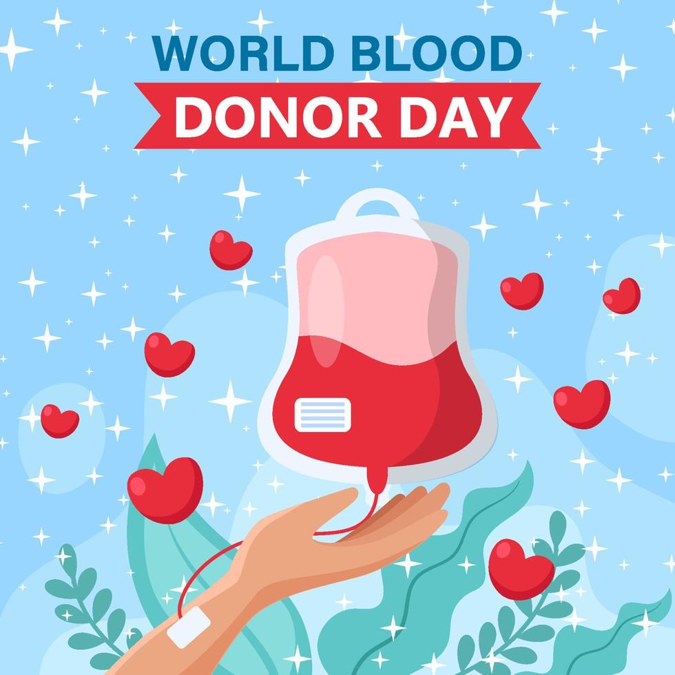 concepto del día mundial del donante de sangre vector