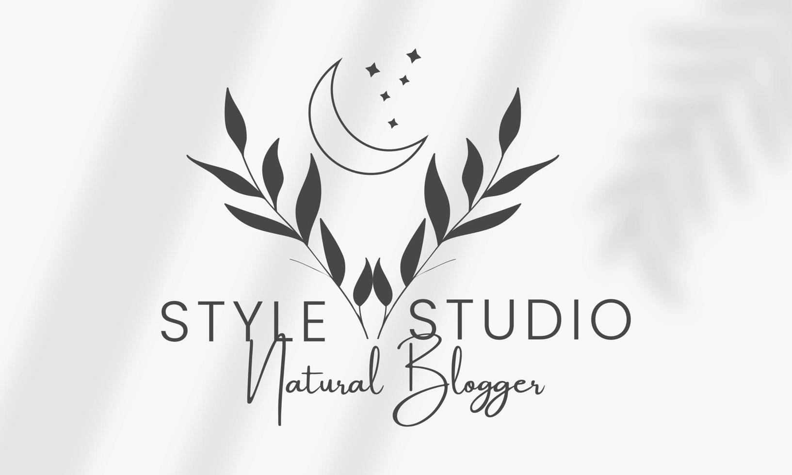 logotipo dibujado a mano con elementos florales botánicos con flores silvestres y hojas. logo para spa y salón de belleza, boutique, tienda orgánica, boda, diseñador floral, interior, fotografía, cosmética. vector