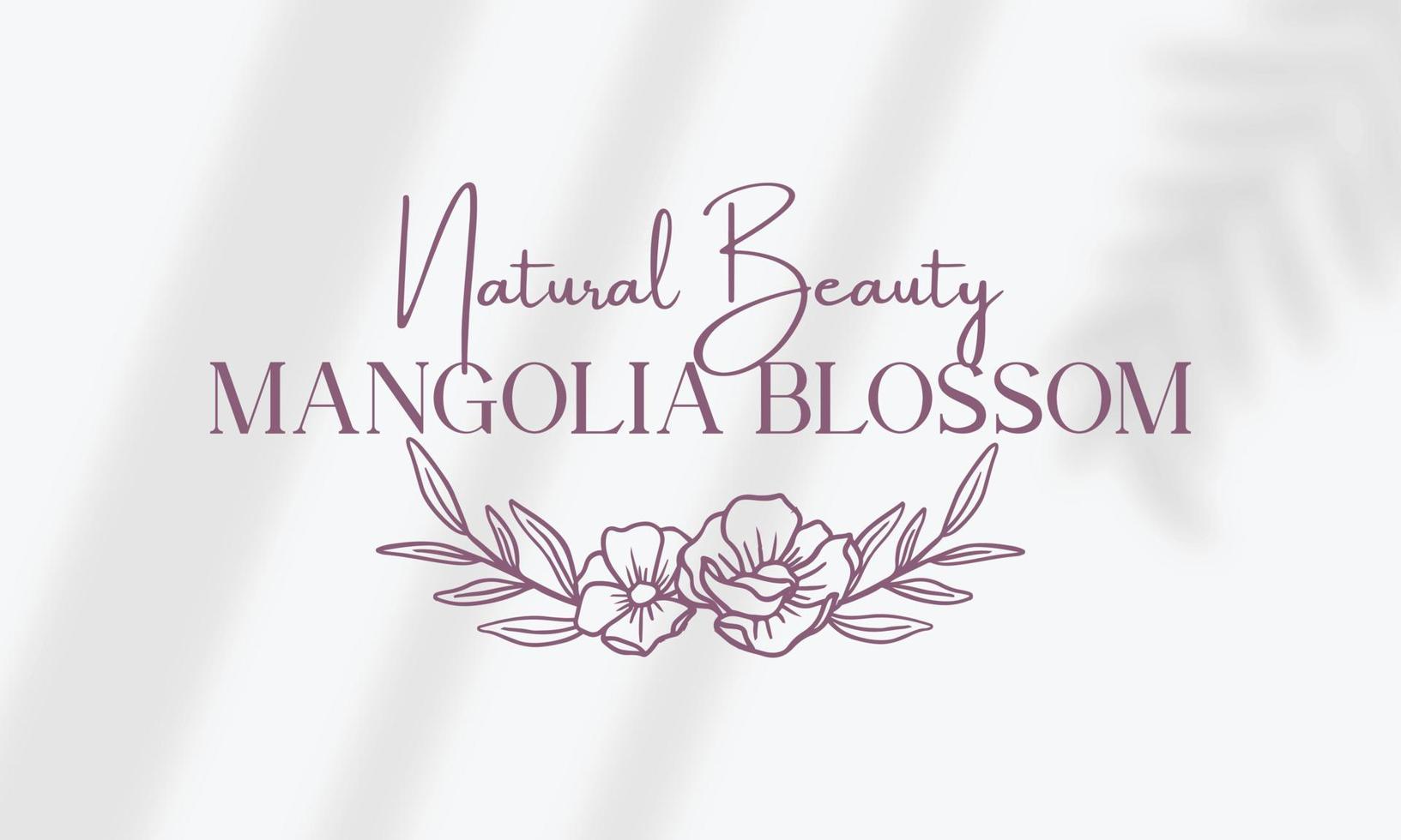 logotipo dibujado a mano con elementos florales botánicos con flores silvestres y hojas. logo para spa y salón de belleza, boutique, tienda orgánica, boda, diseñador floral, interior, fotografía, cosmética. vector