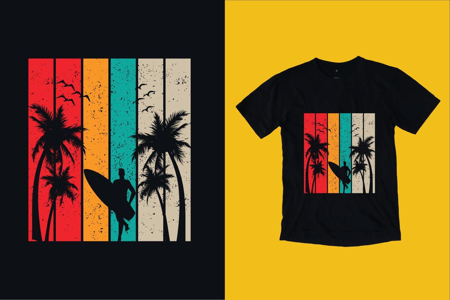 diseño de camiseta de verano vector