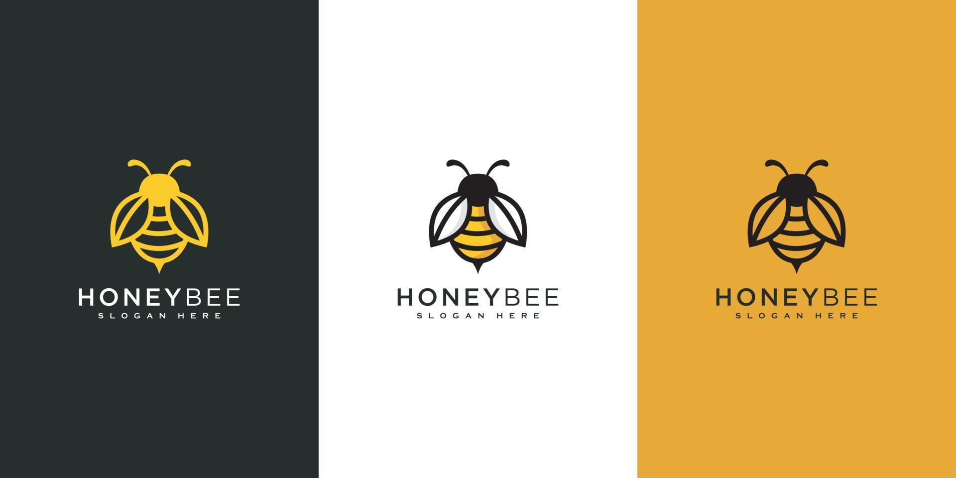 honey Bee animals logo vector