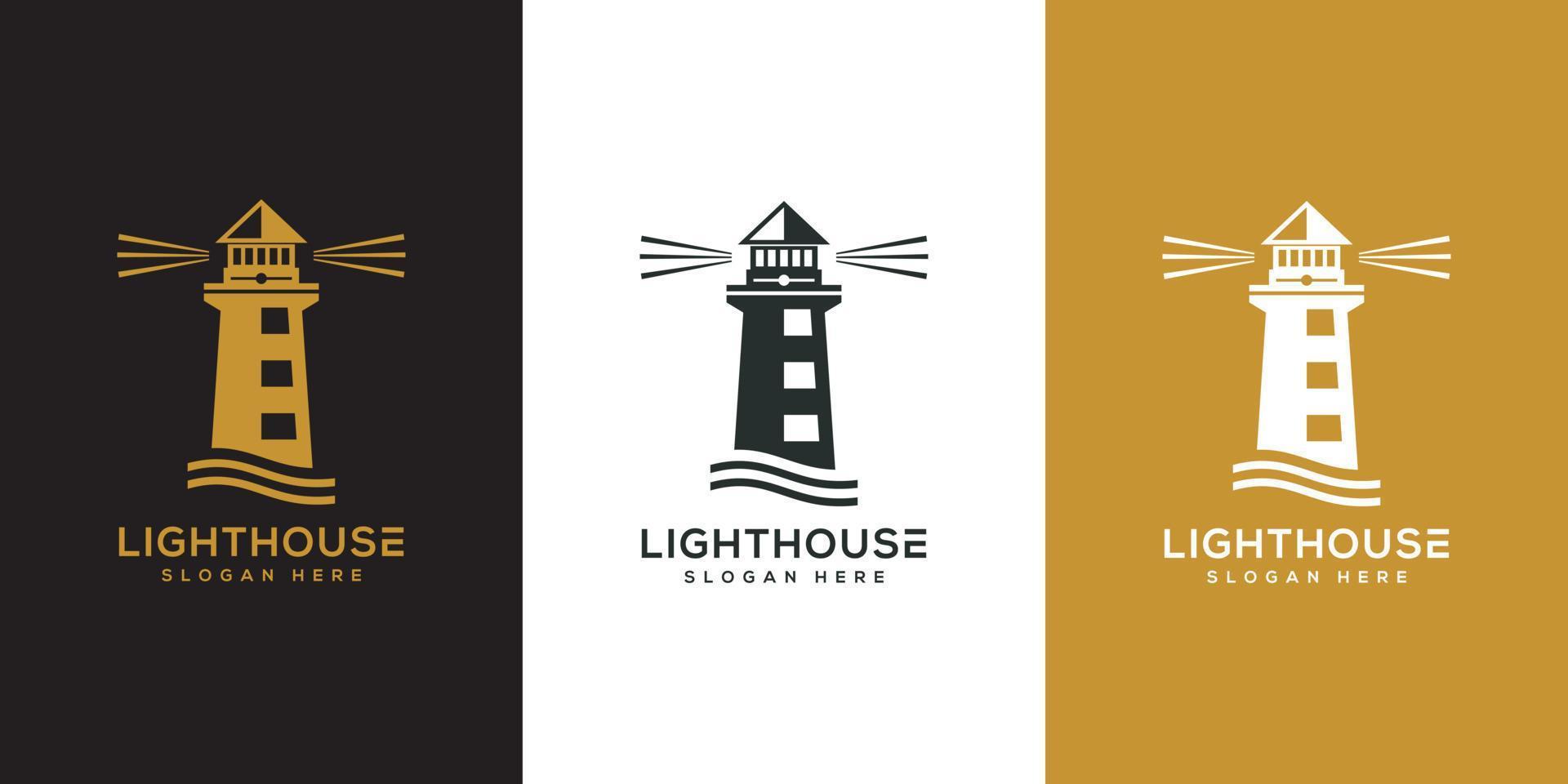 lighthouse logo vector design template