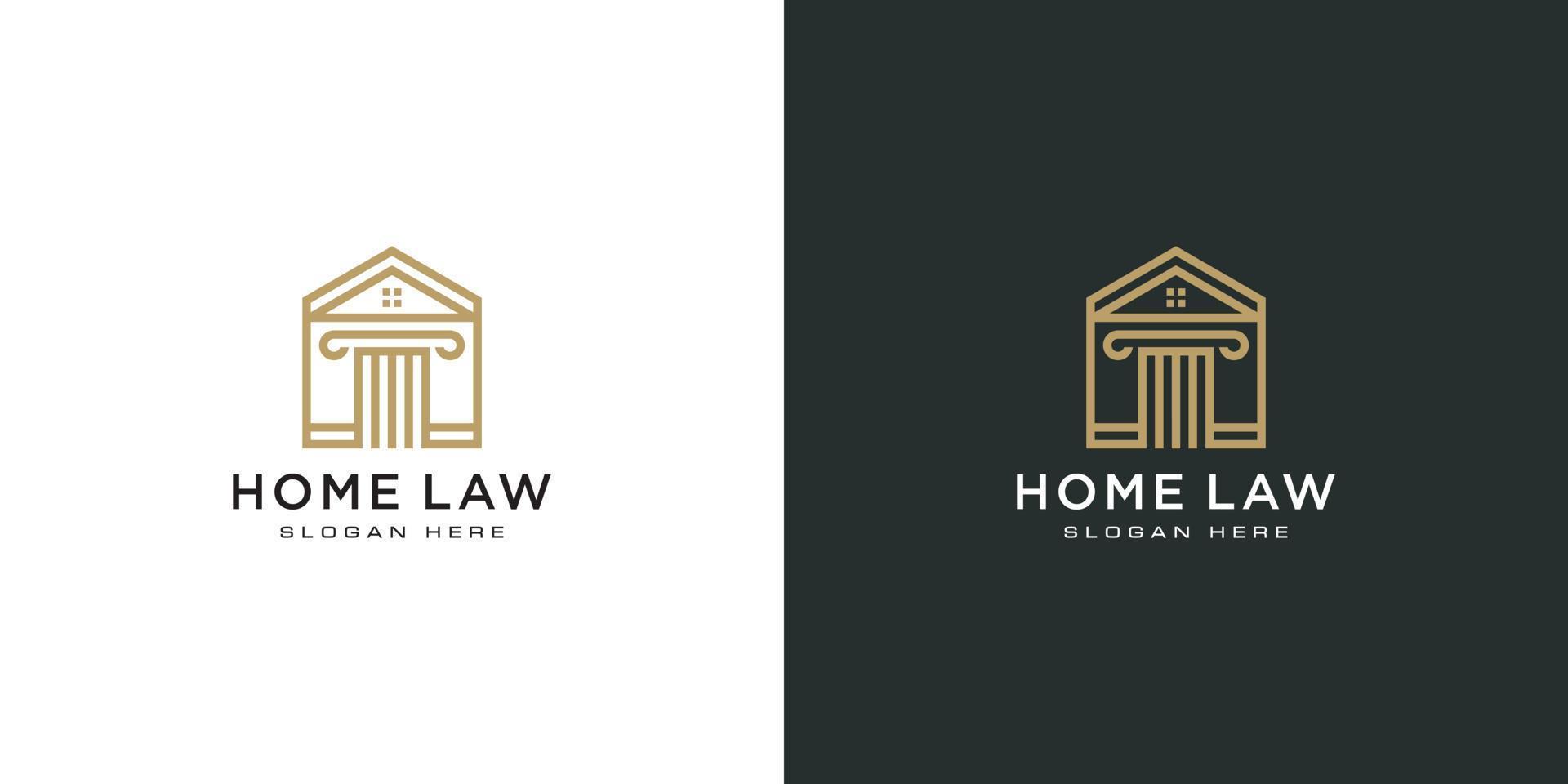 diseño de vector de logotipo de bufete de abogados en casa