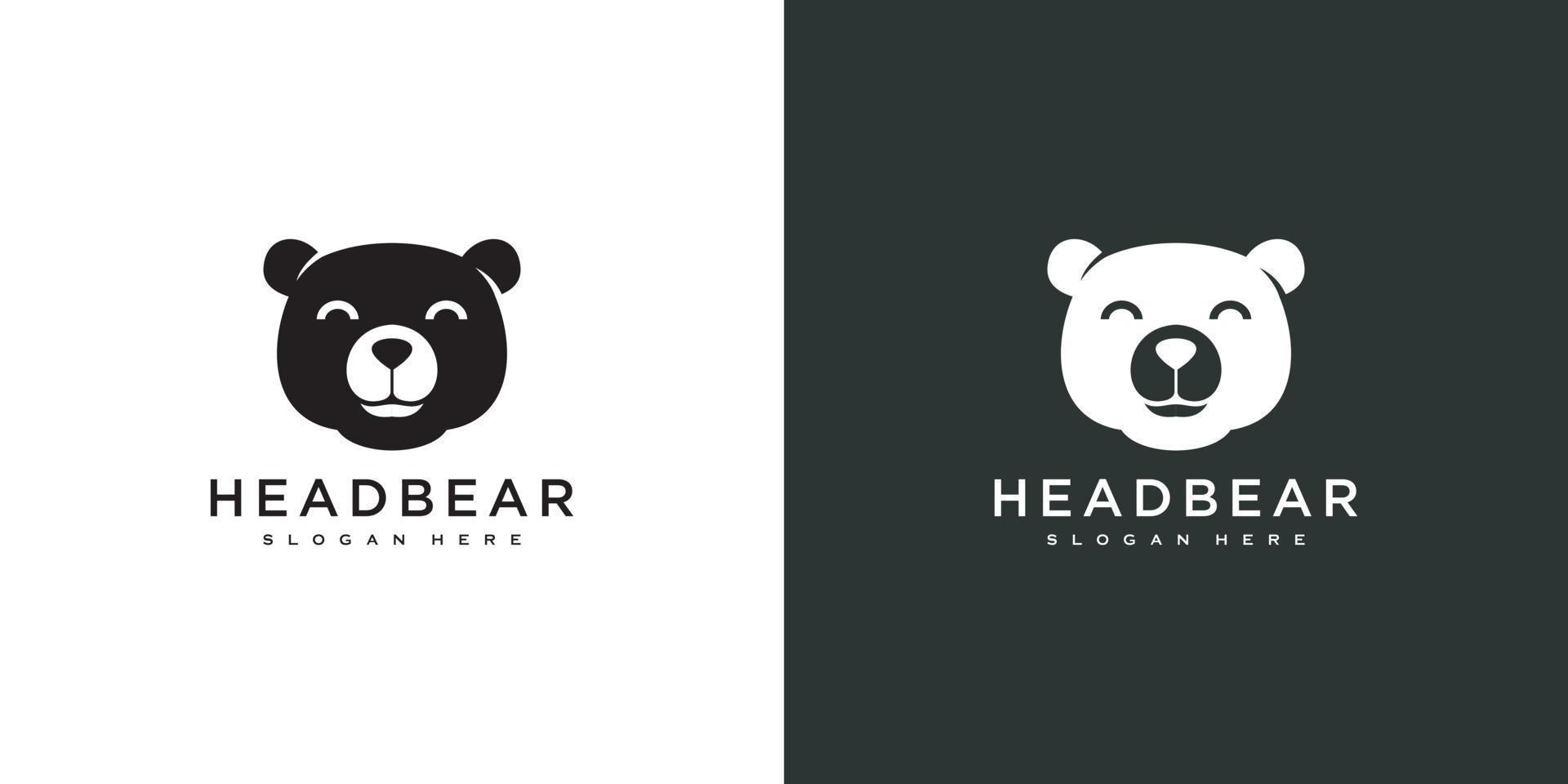 head bear logo vector design