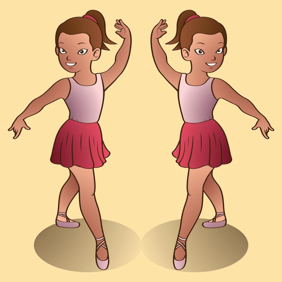 vector de ilustración de baile libre de niño liltte