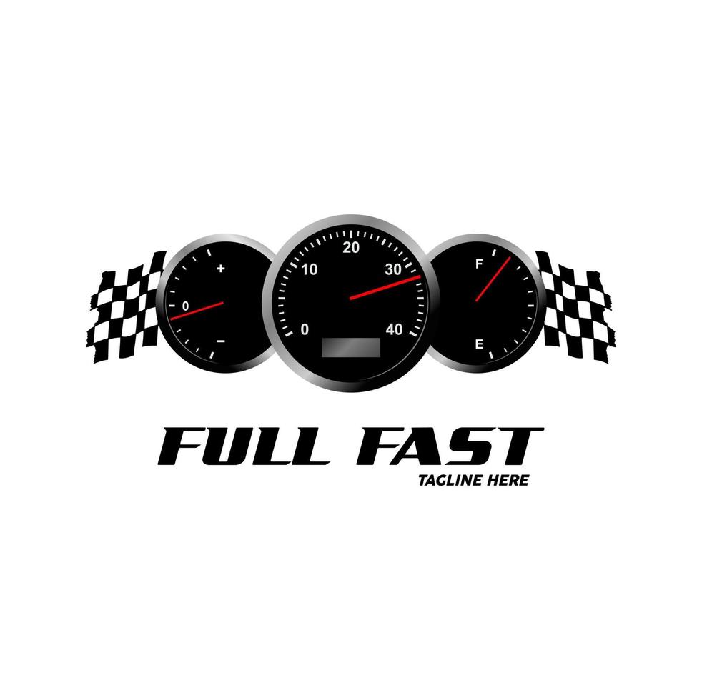 Template spedometer full fast illustration vector