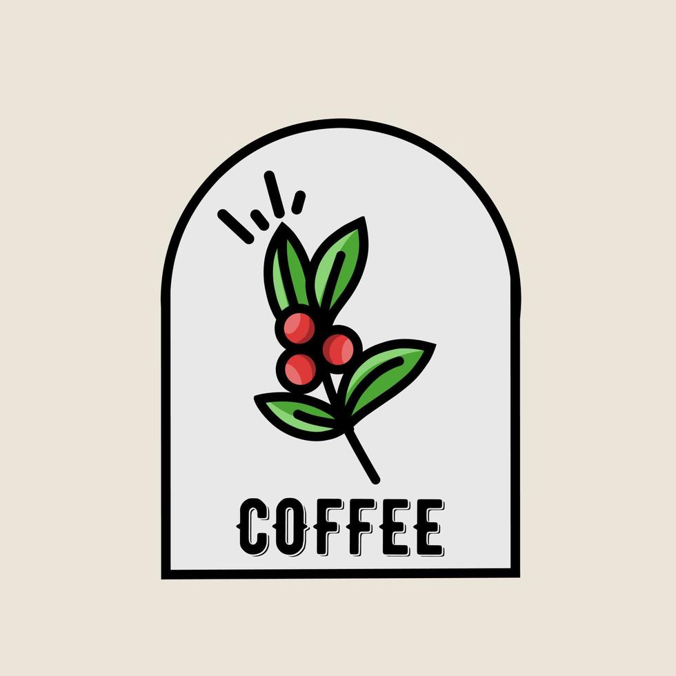 vector de ilustración de árbol de café perfecto para fondo, icono, etc.