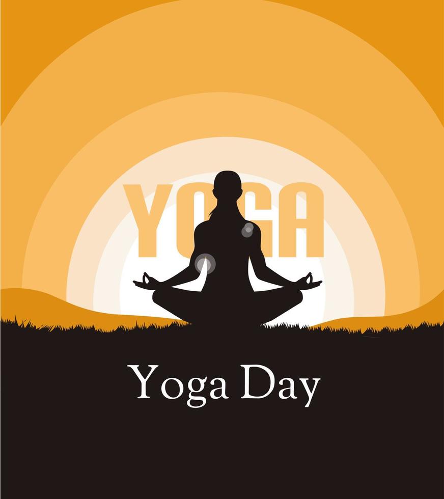 illustration vector of yoga in nature perfect for poster,etc.