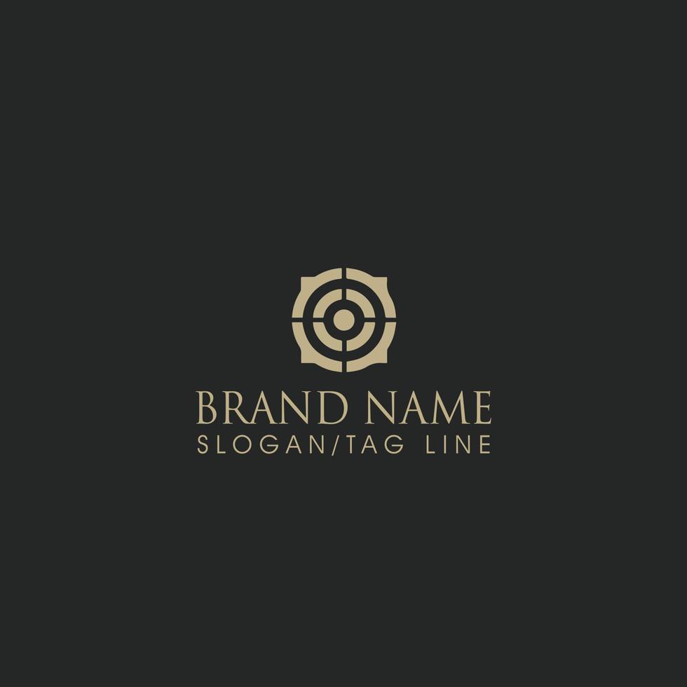 concepto de logotipo de empresa de destino de diana vector