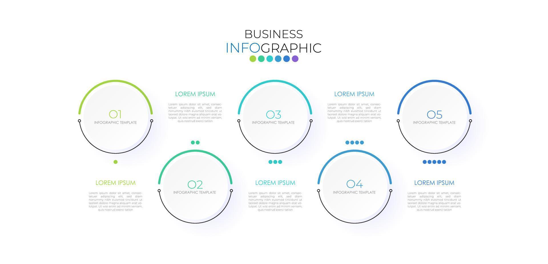 Modern infographic Timeline template can be used for workflow layout, diagram, number options, web design. Infographic business concept with 5 option, parts, steps or processes. vector