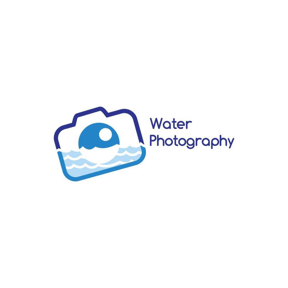 Print water photography logo design template vector