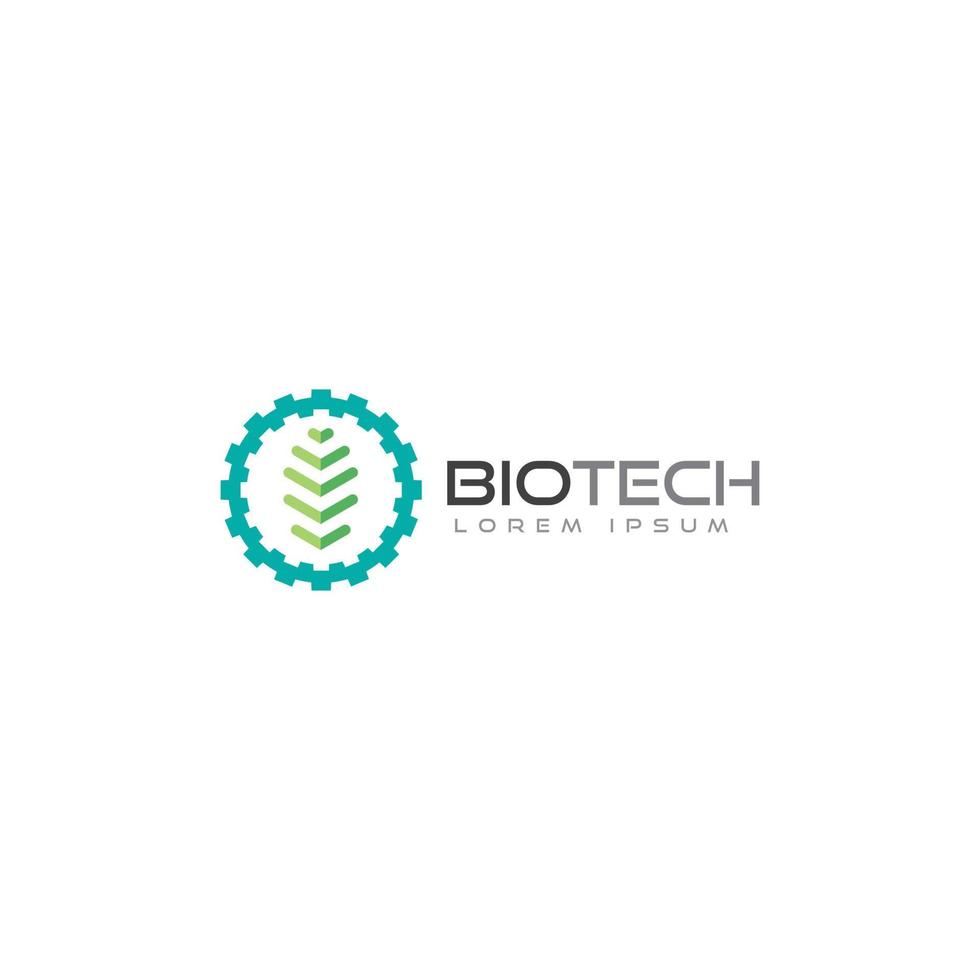 plantilla de diseño de logotipo de biotecnología vector