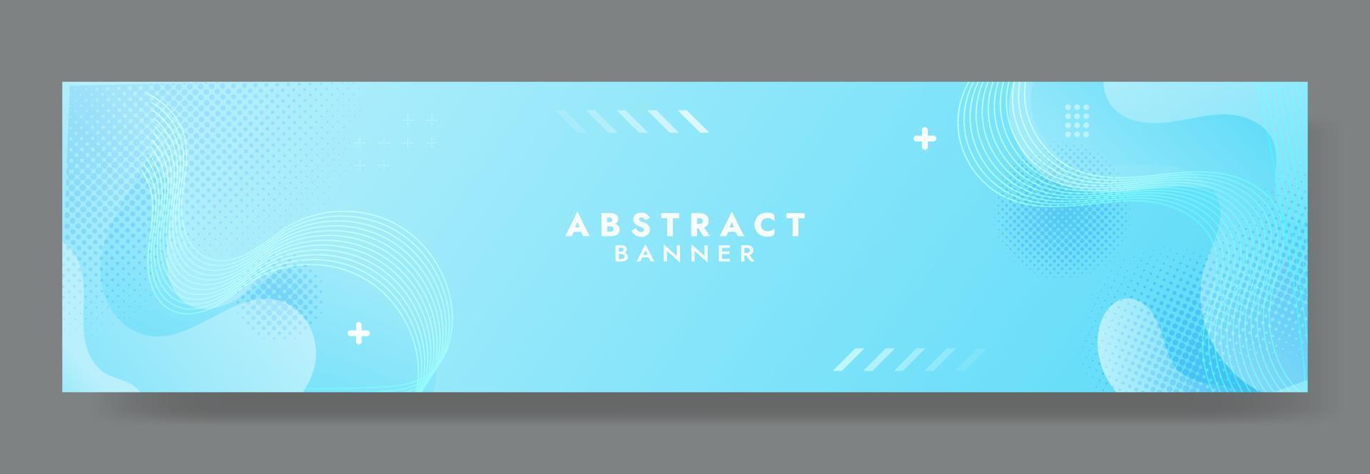Abstract Blue Fluid Wave Banner Template vector
