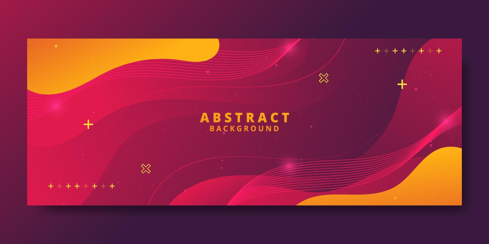 Abstract Red Fluid Wave Banner Template vector