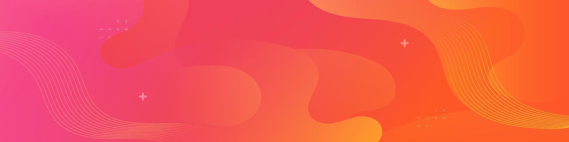 Abstract Orange Fluid Wave Banner Template vector