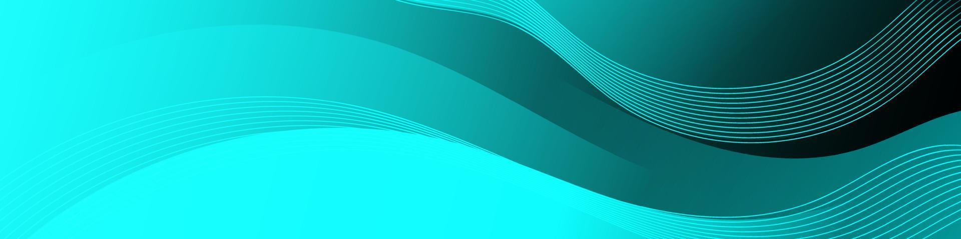 plantilla de banner de onda de fluido azul abstracto vector